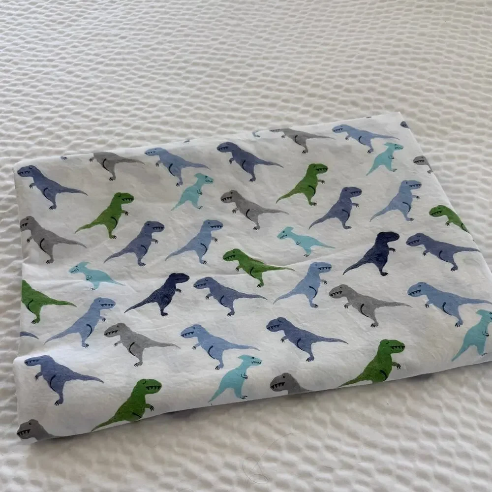 Pottery Barn Kids Dinosaur Twin Flat Sheet Organic Cotton Dino Bedding Child